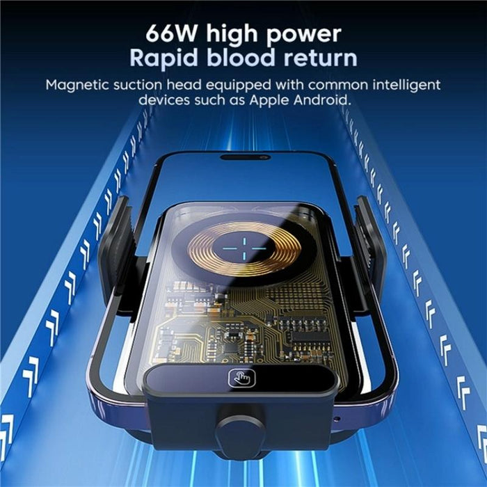 X11s 66w High Power Transparent Car Wireless Charger Phone