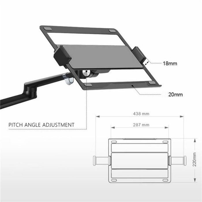 Clip-on Desktop Stand Dual Computer Monitor Riser Bracket