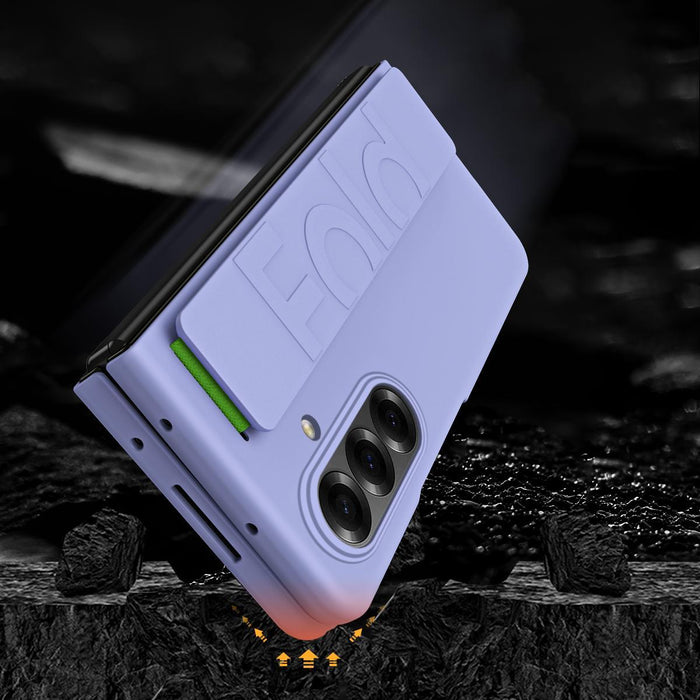 For Samsung Galaxy Z Fold7 5G Skin Elastic Wrist Grip Back Cover Phone Case