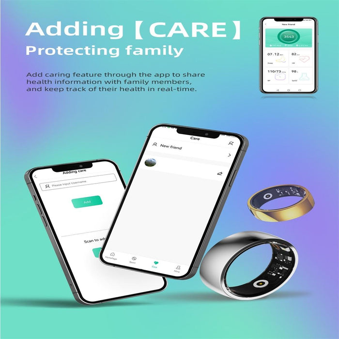 R09M Size 18 Smart Ring Supports Health Monitoring / Care For Families