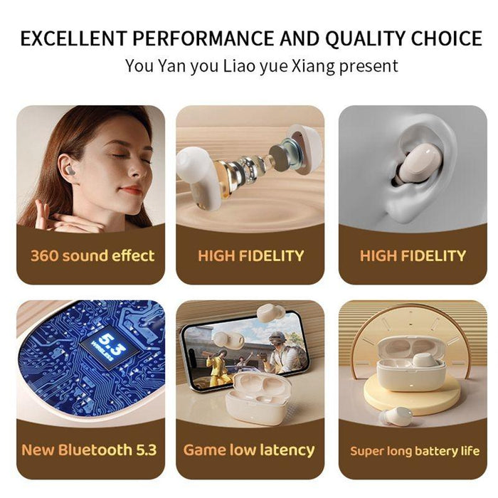 Pro Mini Ai Noise Cancelling Mic Bluetooth 5.3 Wireless Earphones