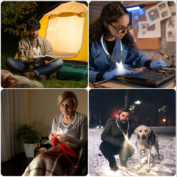 3-Tone Led Neck Light For Reading & Emergencies