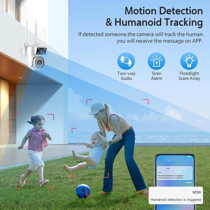 Dual-Lens Cameras Wifi Home Outdoor Remote Night Vision Camera With Mobile Phone Hd Outdoor Waterproof Monitor