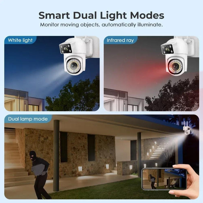 Dual-Lens Cameras Wifi Home Outdoor Remote Night Vision Camera With Mobile Phone Hd Outdoor Waterproof Monitor