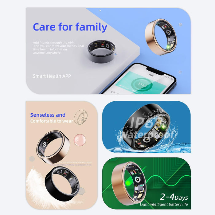 R11M Size 7 Smart Ring Supports Heart Rate / Blood Oxygen / Sleep / Multiple Sports Modes