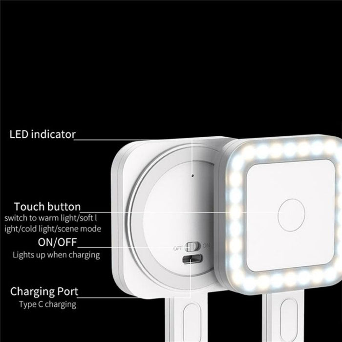 Portable Magnetic Selfie Light for Live Streaming and Skin
