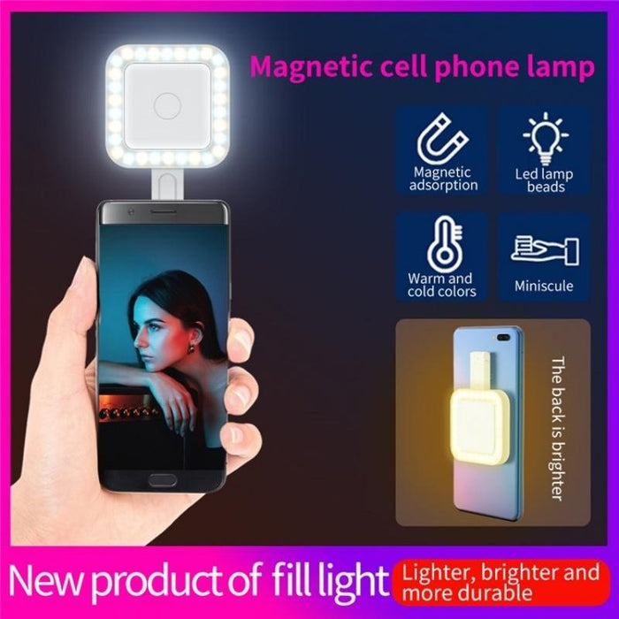 Portable Magnetic Selfie Light for Live Streaming and Skin