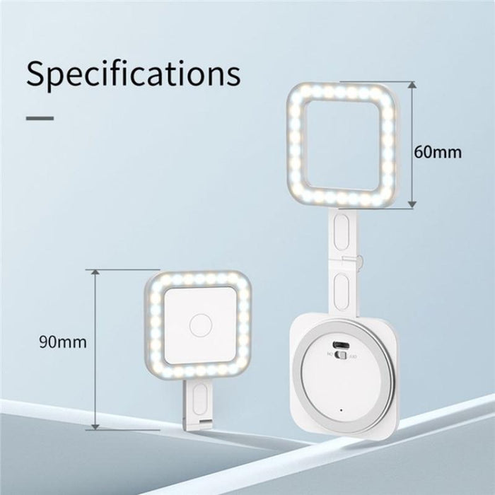 Portable Magnetic Selfie Light for Live Streaming and Skin