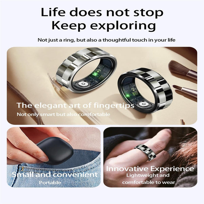 R9 Size 8 Smart Ring Supports Health Monitoring / Gesture Control / Somatosensory Games