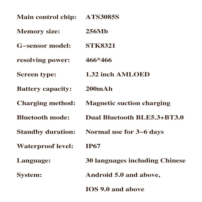 1.32 Inch Colour Screen Smart Watch With Bluetooth Call & Health Monitoring