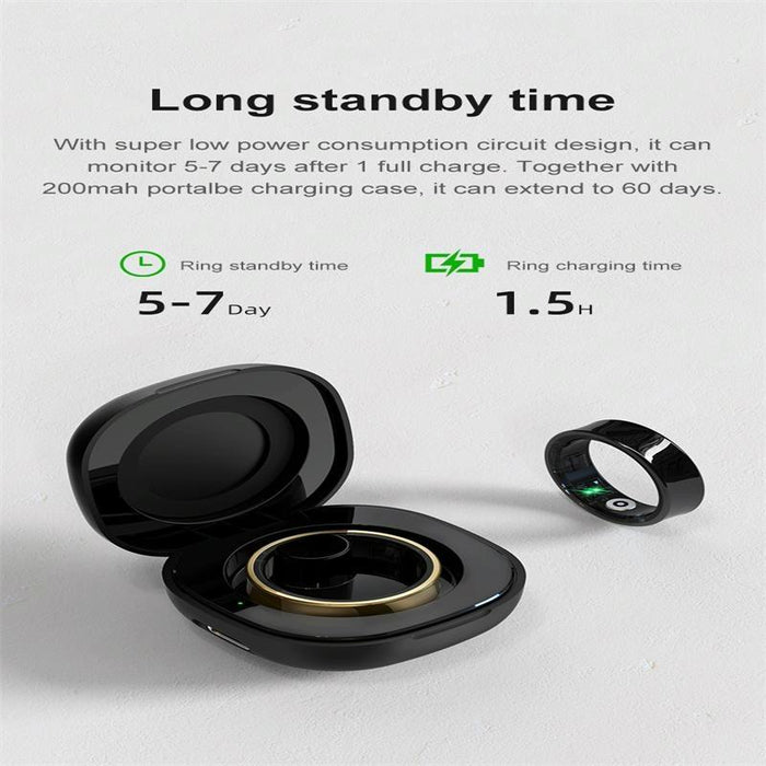 R09 Size 10 Smart Ring Supports Heart Rate / Blood Oxygen / Sleep Monitoring / Multiple Sports Modes