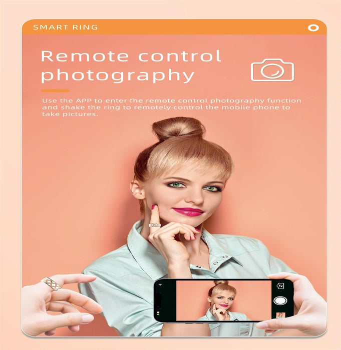 Smart Ring R10M Size 7 Heart Rate Blood Oxygen Sleep Monitoring Sports Modes Rose Gold