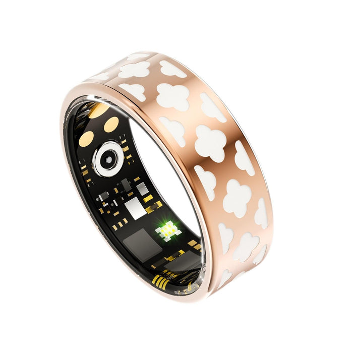 R10M Size 8 Smart Ring Supports Heart Rate / Blood Oxygen / Sleep Monitoring / Multiple Sports Modes Rose Gold