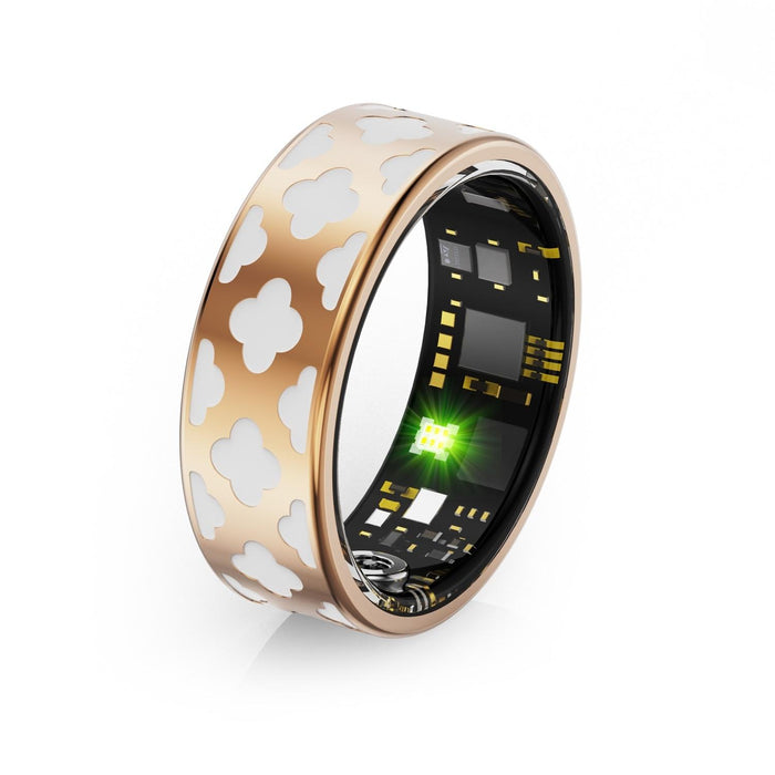 R10M Size 8 Smart Ring Supports Heart Rate / Blood Oxygen / Sleep Monitoring / Multiple Sports Modes Rose Gold