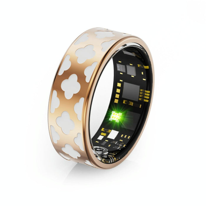 R10M Size 12 Smart Ring Supports Heart Rate / Blood Oxygen / Sleep Monitoring / Multiple Sports Modes Rose Gold