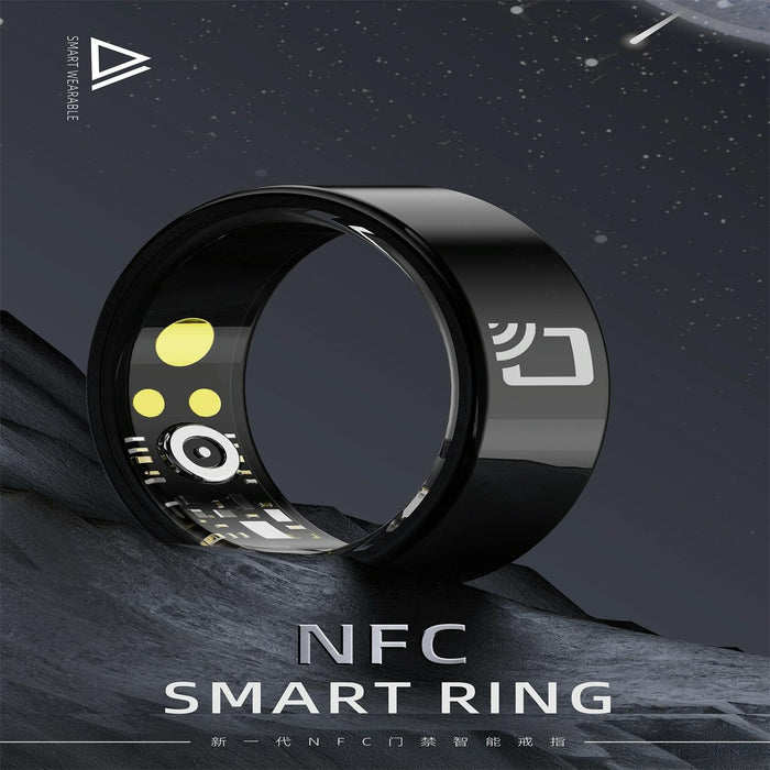 R20 Size 7 Smart Ring Supports Heart Rate / Blood Oxygen / Sleep Monitoring / Multiple Sports Modes Black