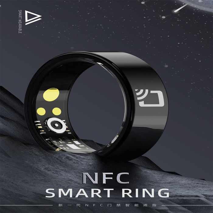 R20 Size 9 Smart Ring Supports Heart Rate / Blood Oxygen / Sleep Monitoring / Multiple Sports Modes Black