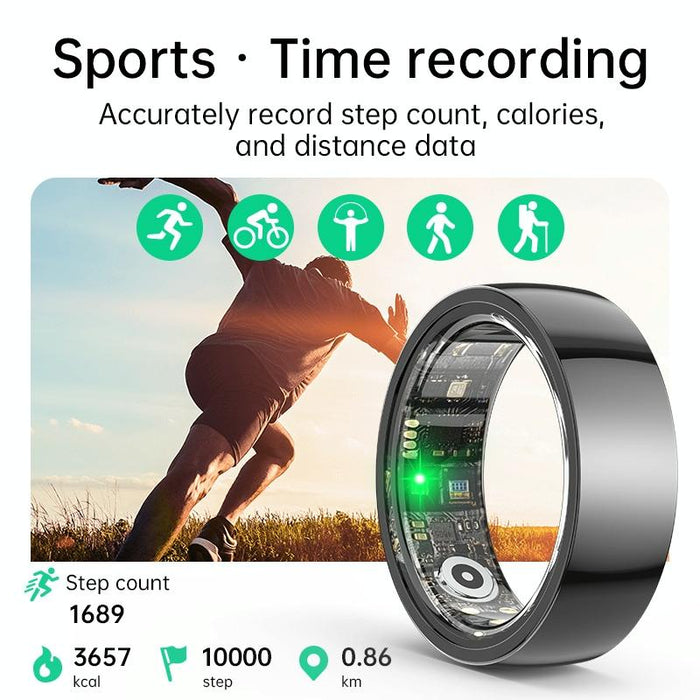 R1000 Size 7 Smart Ring Supports Heart Rate / Blood Oxygen / Sleep / Multiple Sports Modes