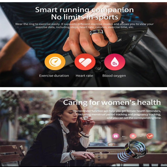Smart Ring Heart Rate Blood Oxygen Sleep Sports Size 9