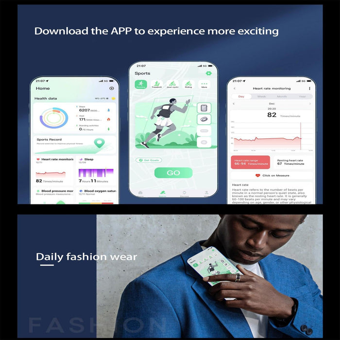 Smart Ring Heart Rate Blood Oxygen Sleep Sports Size 10