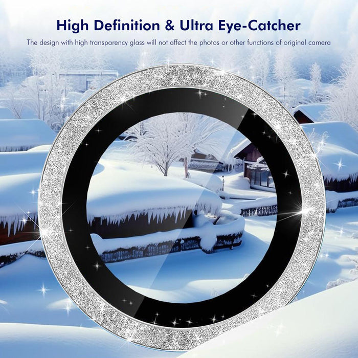 For Samsung Galaxy Z Fold7 5G 9H Rear Camera Lens Glitter Aluminium Alloy Tempered Glass Film