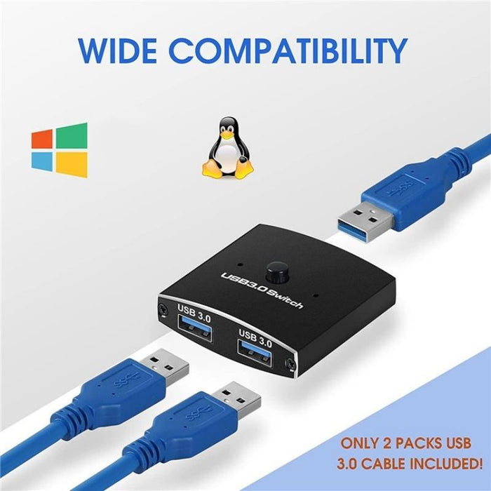 Usb 3.0 Printer Sharing Splitter 1X2 Hub