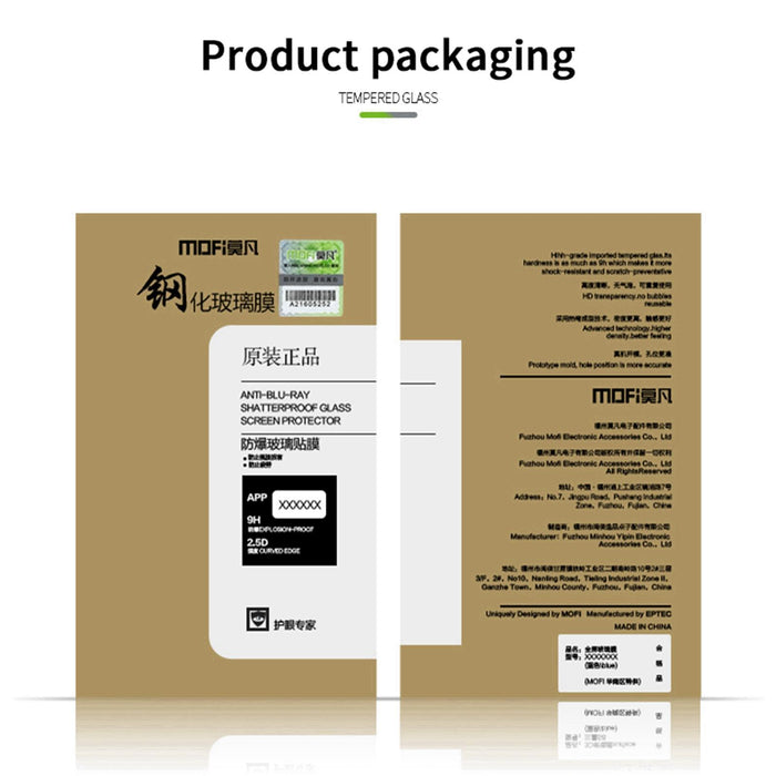 For Samsung Galaxy Z Fold7 5G Mofi 9H 2.5D Full Screen Tempered Glass Film Black