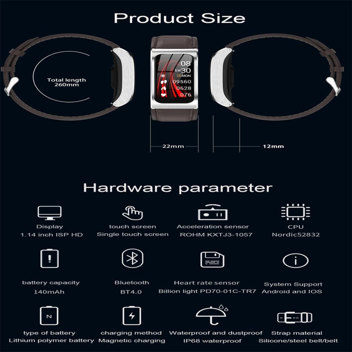 Ips Smart Watch Waterproof Heart Rate Sleep Monitoring