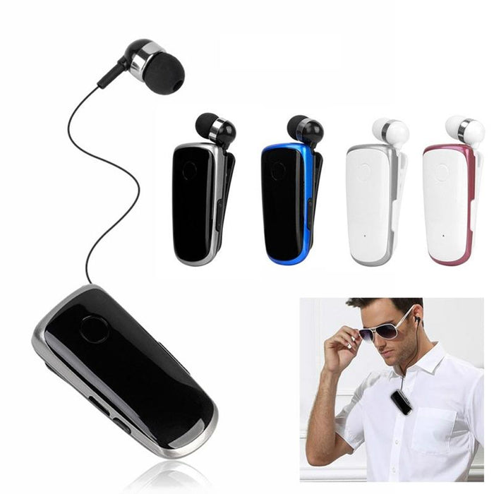 K39 Wireless Bluetooth Csr Dsp Chip In-Ear Vibrating Alert Wear Clip Hands Free Earphone Black