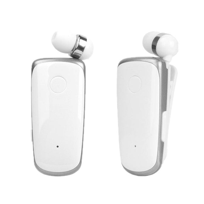 K39 Wireless Bluetooth Csr Dsp Chip In-Ear Vibrating Alert Wear Clip Hands Free Earphone White