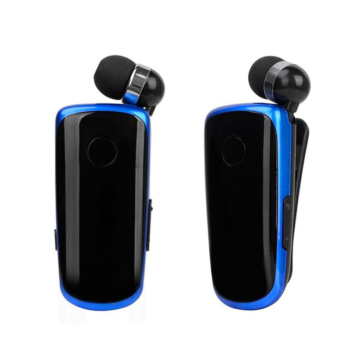 K39 Wireless Bluetooth Csr Dsp Chip In-Ear Vibrating Alert Wear Clip Hands Free Earphone Blue