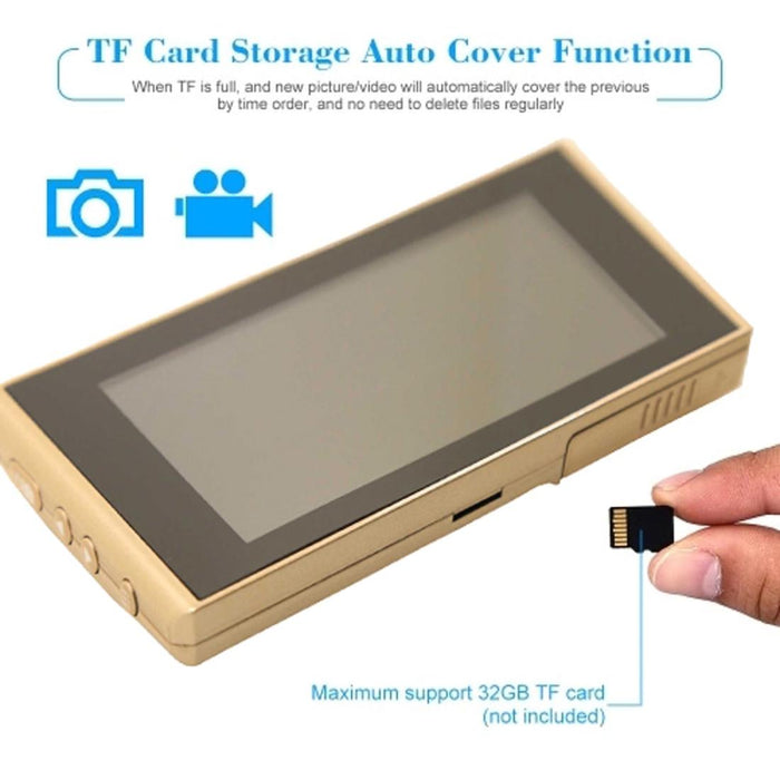 4.3 Inch Lcd Colour Screen Digital Door Eye Doorbell Electronic Peephole Door Camera Viewer Gold