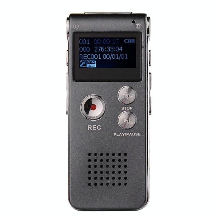 Voice Recorder Usb Professional Dictaphone Digital Audio With Wav Mp3 Player Var Function Record Black