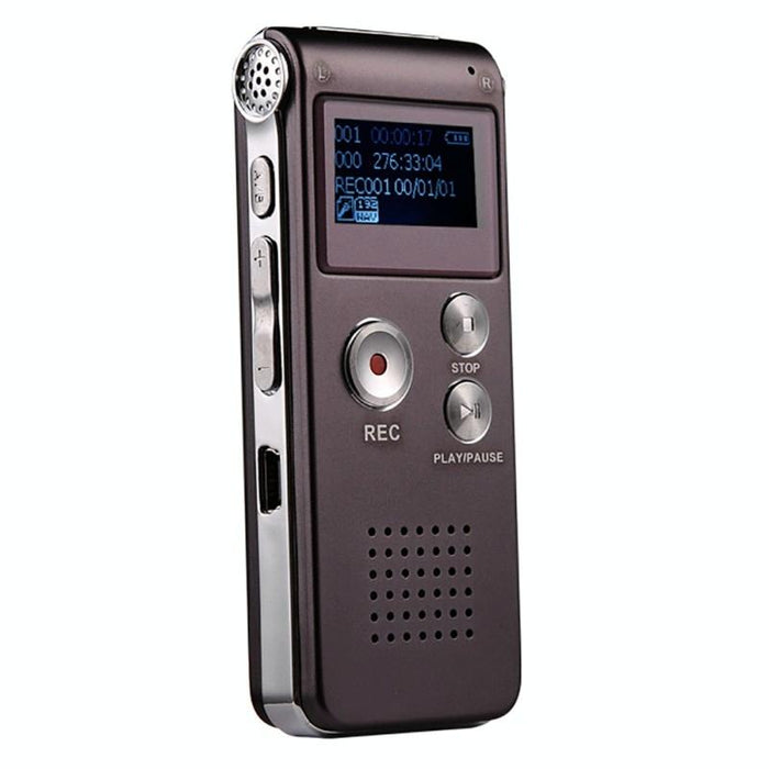 Voice Recorder Usb Professional Dictaphone Digital Audio With Wav Mp3 Player Var Function Record Black