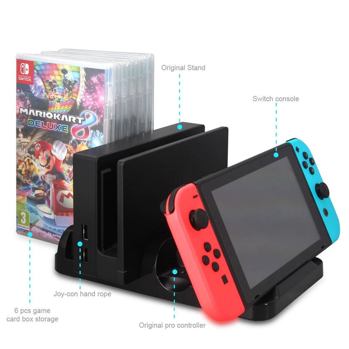 Charging Dock And Game Storage For Nintendo Switch