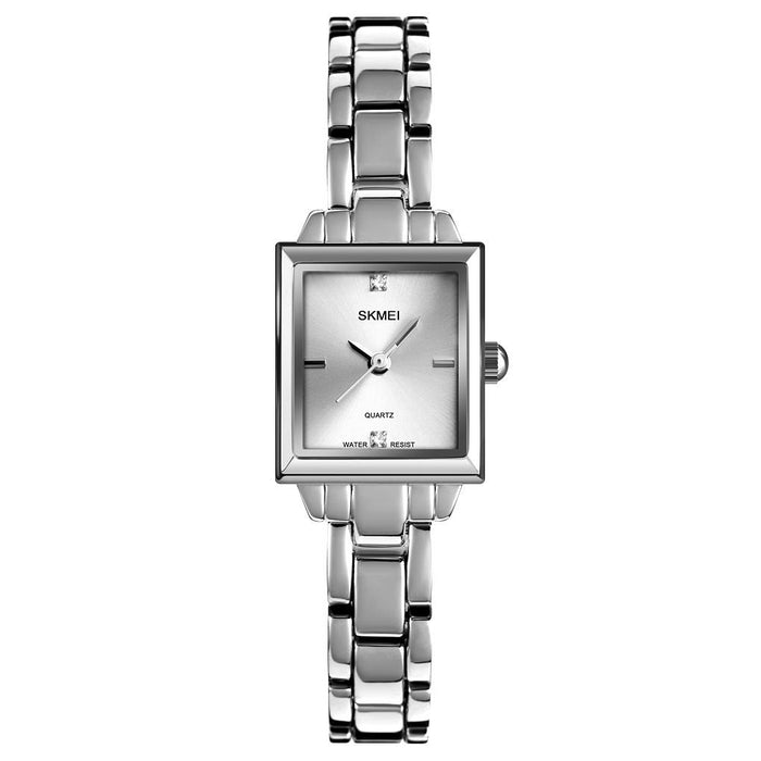 Elegant Square Quartz Watch for Women with Diamonds