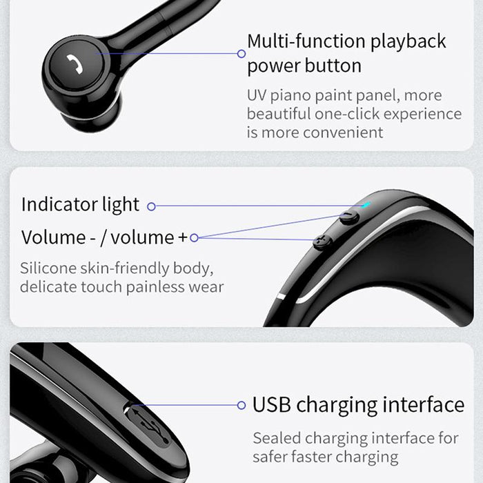 Yl-6S Wireless Bluetooth Earphone Sealed In-Ear Earbuds 180 Degree Freely Rotating Earpiece