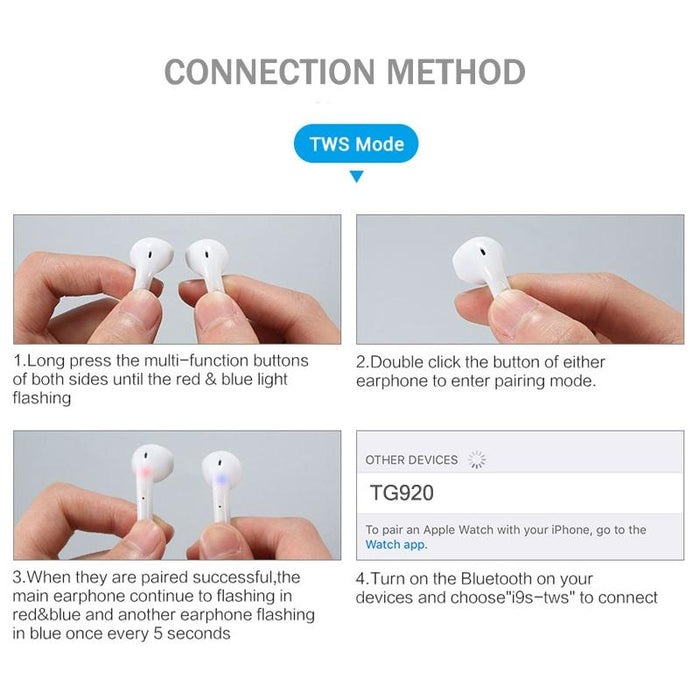 T&G Tg920 Tws Touch Control Earbud Hi-Fi Sound Quality Clear Durable Pop-Up Wireless Bluetooth 5.0 Earphone