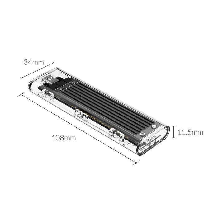 Tool Free M.2 Enclosure With Type c Interface