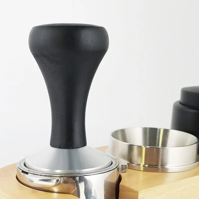 51 53 58mm Espresso Tamper with Black Wood Handle