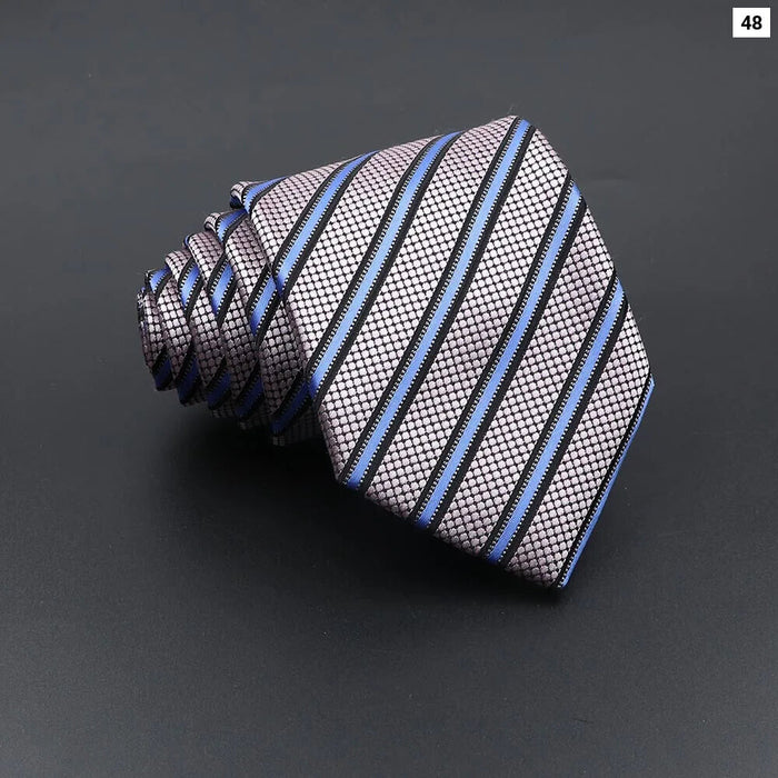 Classic Jacquard Plaid Tie For Business Weddings And Daily Wear