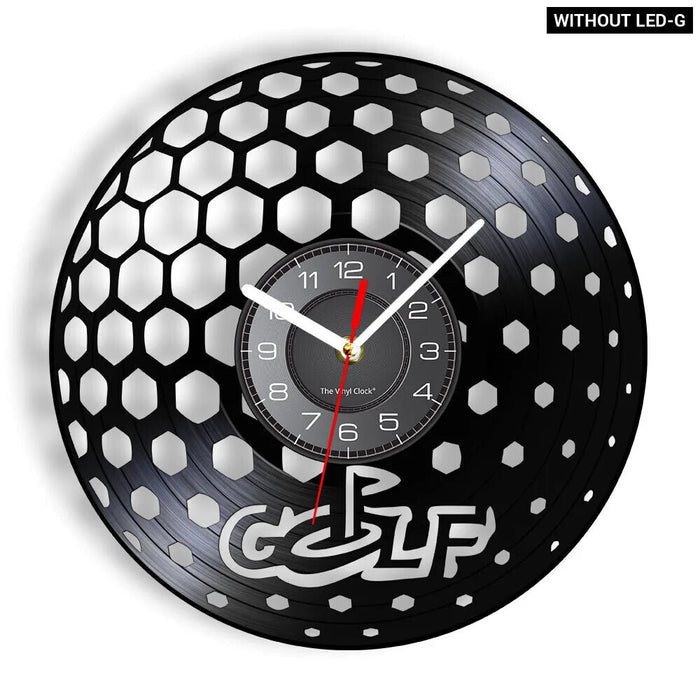 Golfer Vinyl Record Wall Clock