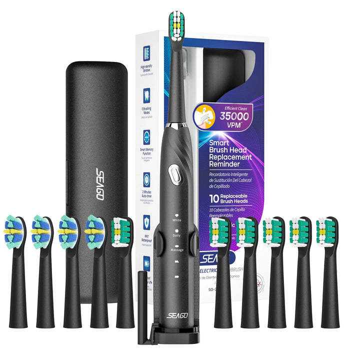 3 Mode Sonic Toothbrush 3 Brush Heads Ergonomic Design