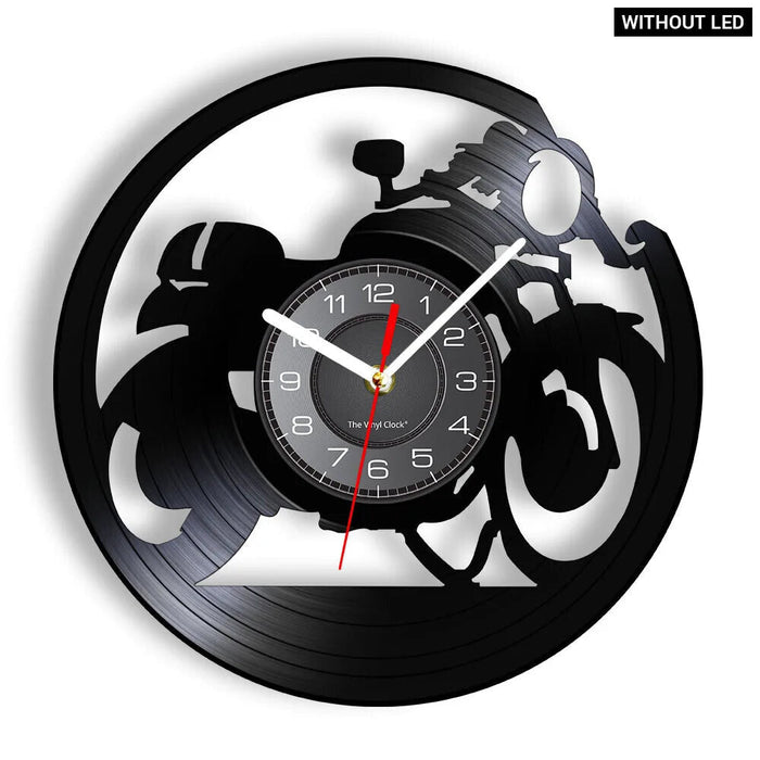 Vinyl Record Cafe Racer Wall Clock