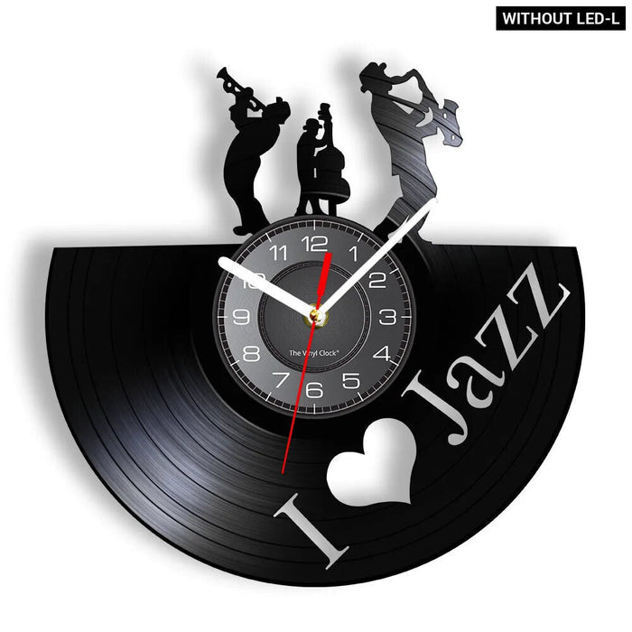 Jazz Band Vinyl Record Wall Clock