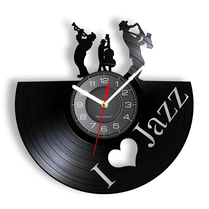 Handmade Jazz Music Vinyl Record Clock