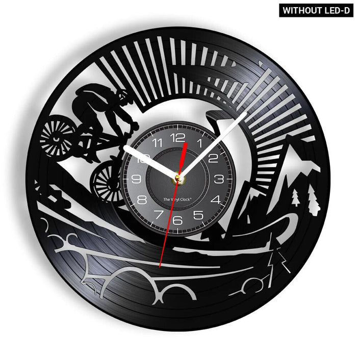 Retro Mountain Bike Vinyl Record Wall Clock