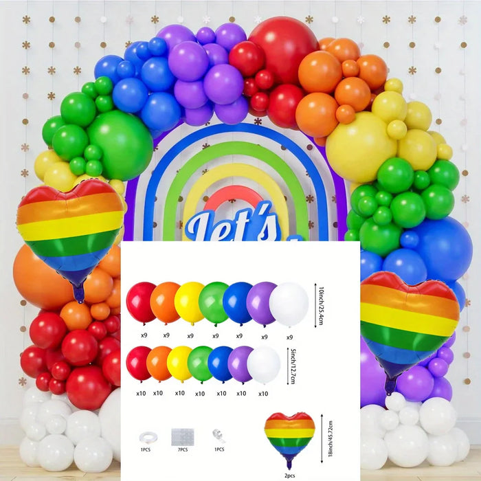 144 Pride Moon Rainbow Birthday Balloon Set For Wedding Party Anniversary Graduation Decoration Theme Festival Decoration