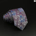 Blue Floral Plaid Tie Mens Classic Necktie For Weddings