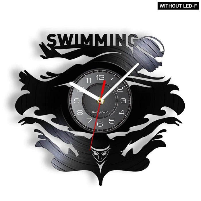 Swimming Pool Vinyl Record Wall Clock